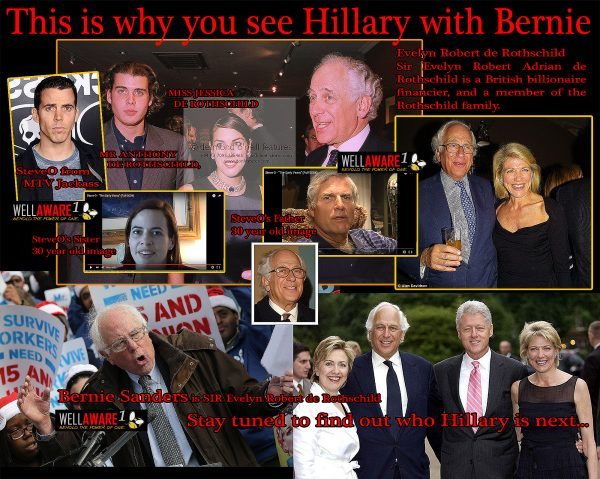 Evelyn D Rothschild, Steve O, Bernie Sanders, Hillary Clinton