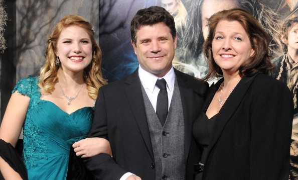 HOLLYWOOD, CA - DECEMBER 02:  Actor Sean Astin (C) with daughter Ali Astin (L) and wife Christine Astin attend the premiere of 'The Hobbit: The Desolation Of Smaug' on December 2, 2013 at TCL Chinese Theatre in Hollywood, California.  (Photo by Barry King/FilmMagic)