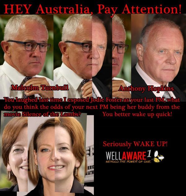 Australia  - Malcolm Turnbull, Anthony Hopkins, Jodie Foster, Prime Ministers, Silence of the lams cast